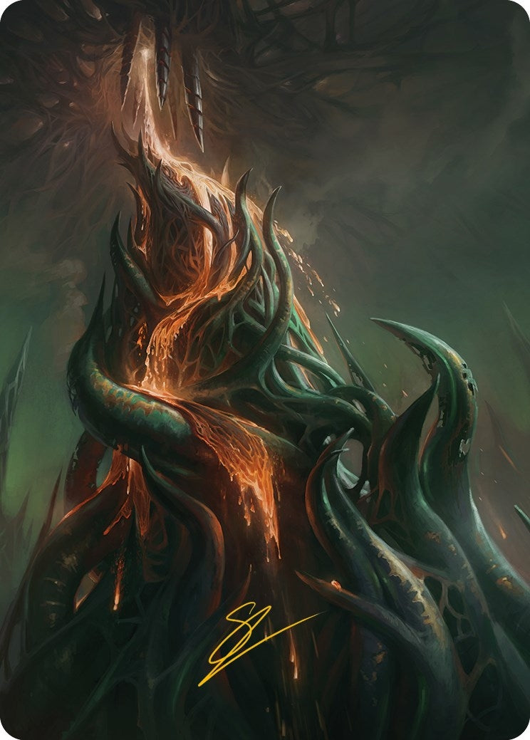Image for Copperline Gorge Art Card (Gold-Stamped Signature) (57) [Phyrexia: All Will Be One] - Magic: The Gathering