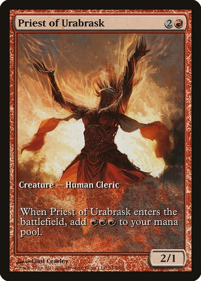 Image for Priest of Urabrask (74) [Game Day & Store Championship Promos] - Magic: The Gathering