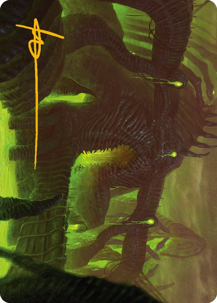 Image for The Dross Pits Art Card (Gold-Stamped Signature) (58) [Phyrexia: All Will Be One] - Magic: The Gathering