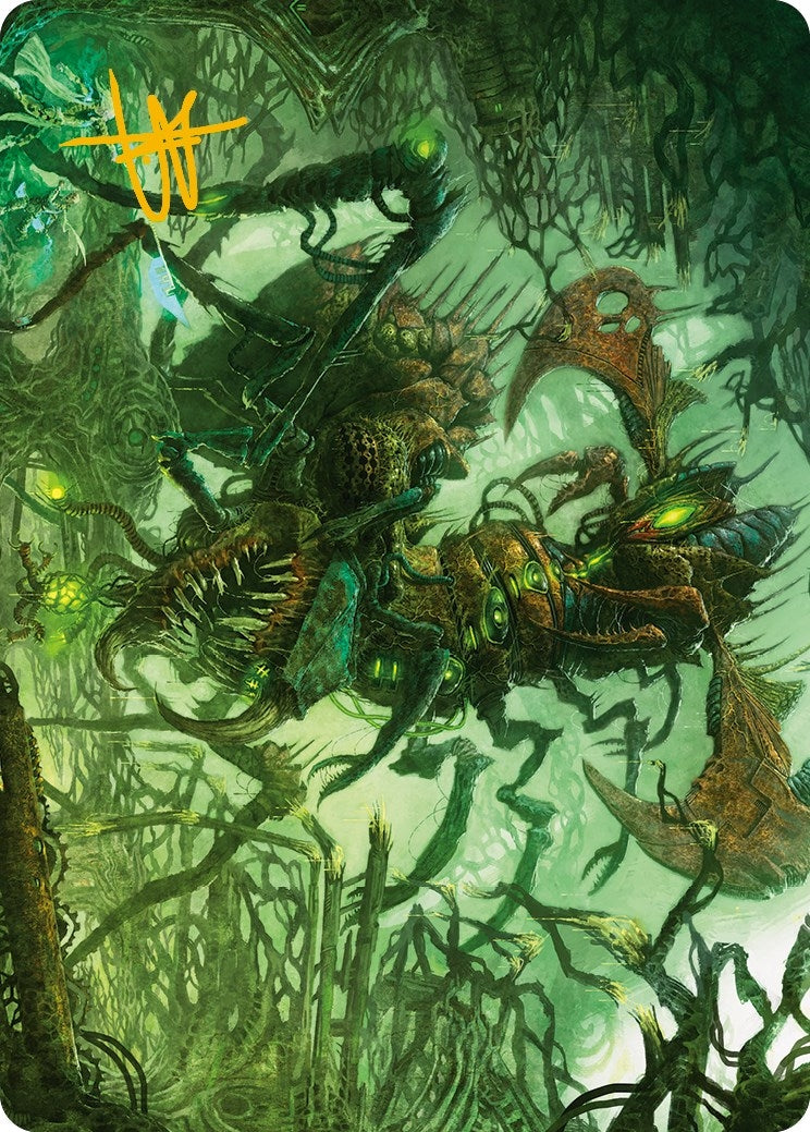 Image for Skyscythe Engulfer Art Card (Gold-Stamped Signature) (42) [Phyrexia: All Will Be One] - Magic: The Gathering