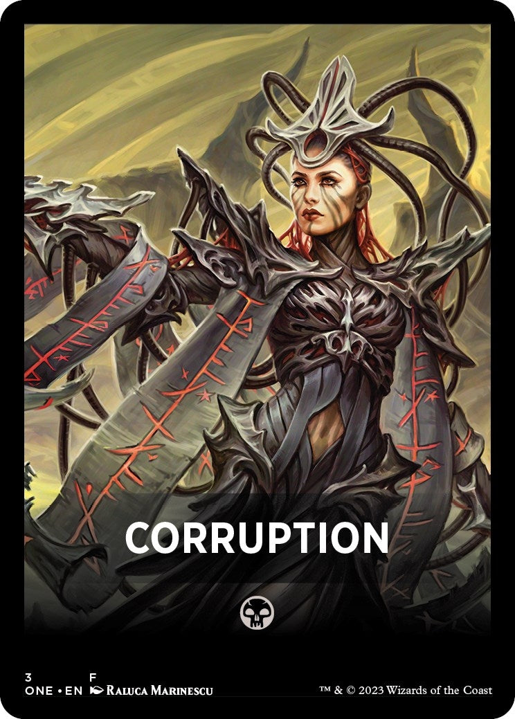 Image for Corruption Theme Card (3) [Phyrexia: All Will Be One] - Magic: The Gathering