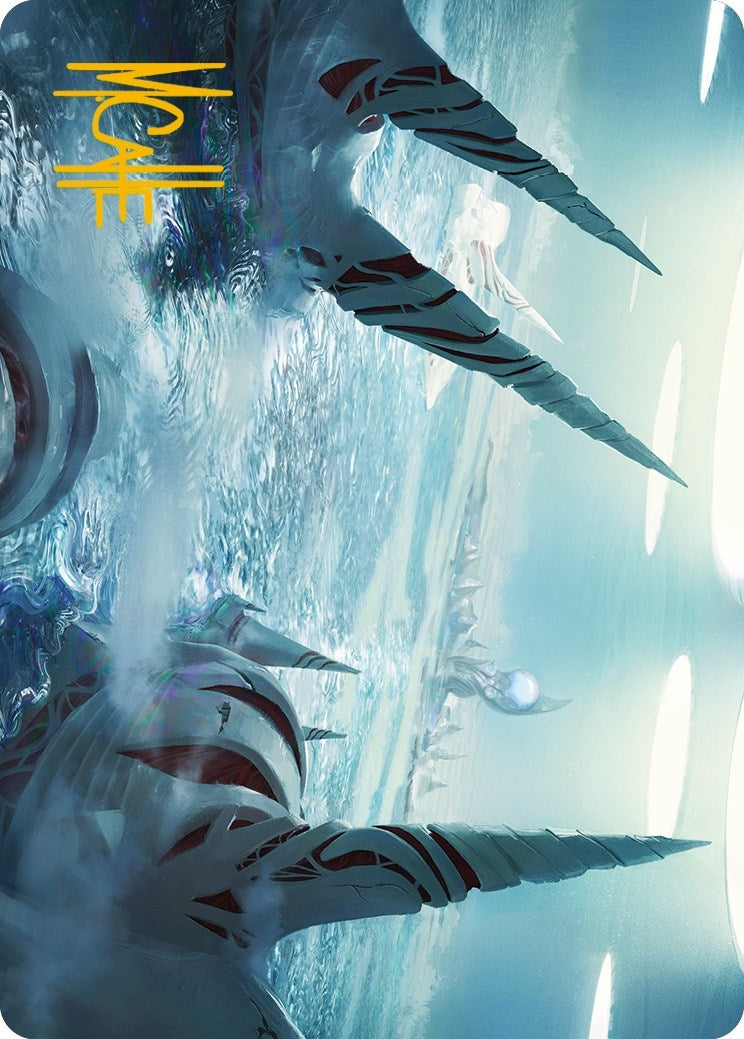 Image for Seachrome Coast Art Card (Gold-Stamped Signature) (61) [Phyrexia: All Will Be One] - Magic: The Gathering