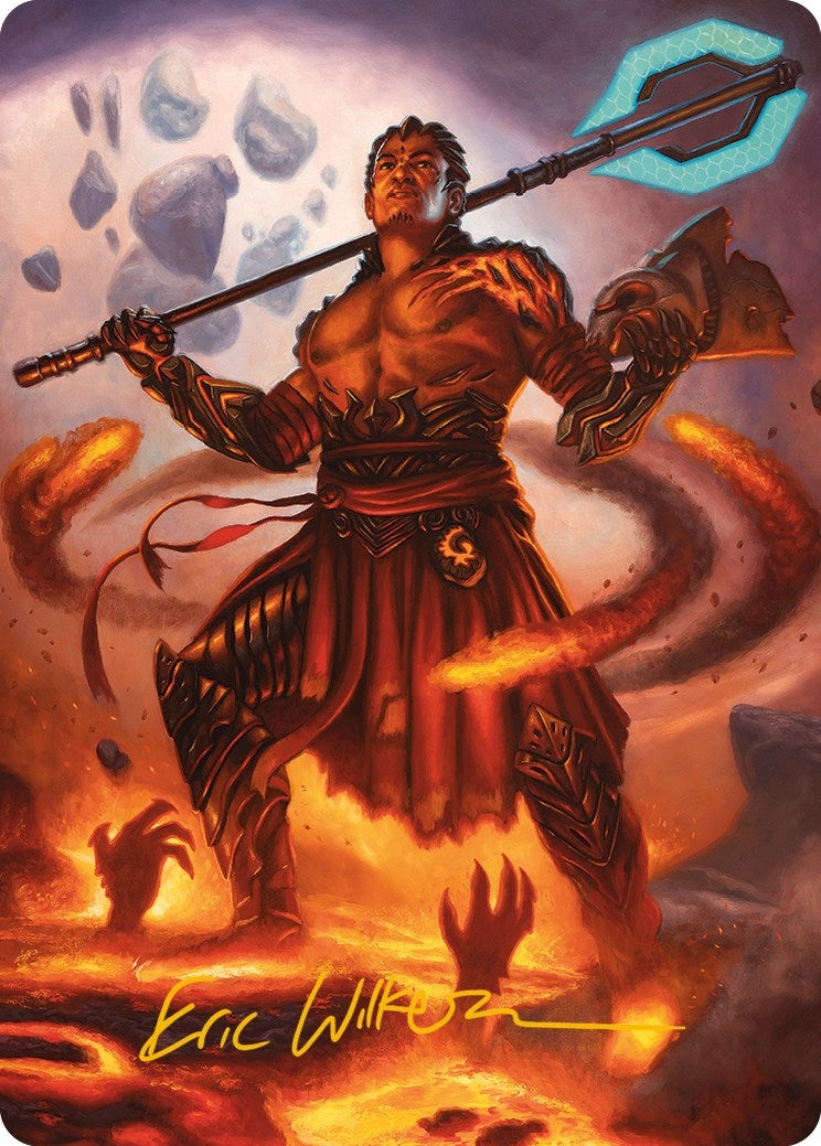 Image for Koth, Fire of Resistance Art Card (Gold-Stamped Signature) (31) [Phyrexia: All Will Be One] - Magic: The Gathering