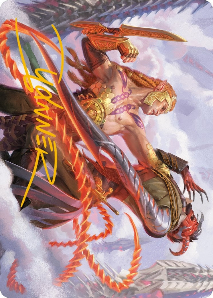 Image for Tyvar's Stand Art Card (Gold-Stamped Signature) (43) [Phyrexia: All Will Be One] - Magic: The Gathering