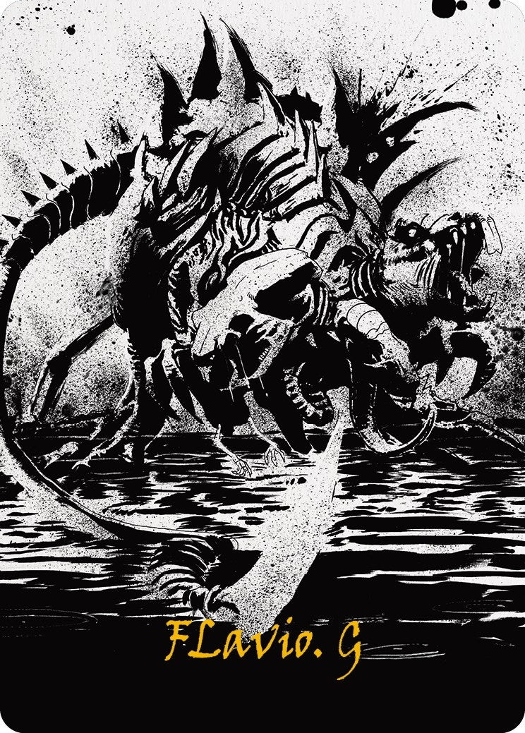 Image for Karumonix, the Rat King Art Card (Gold-Stamped Signature) (70) [Phyrexia: All Will Be One] - Magic: The Gathering