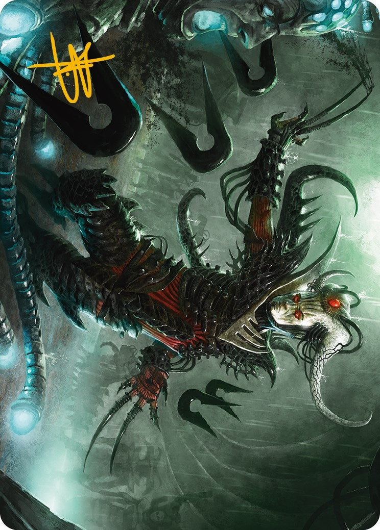 Image for Vraan, Executioner Thane Art Card (Gold-Stamped Signature) (24) [Phyrexia: All Will Be One] - Magic: The Gathering