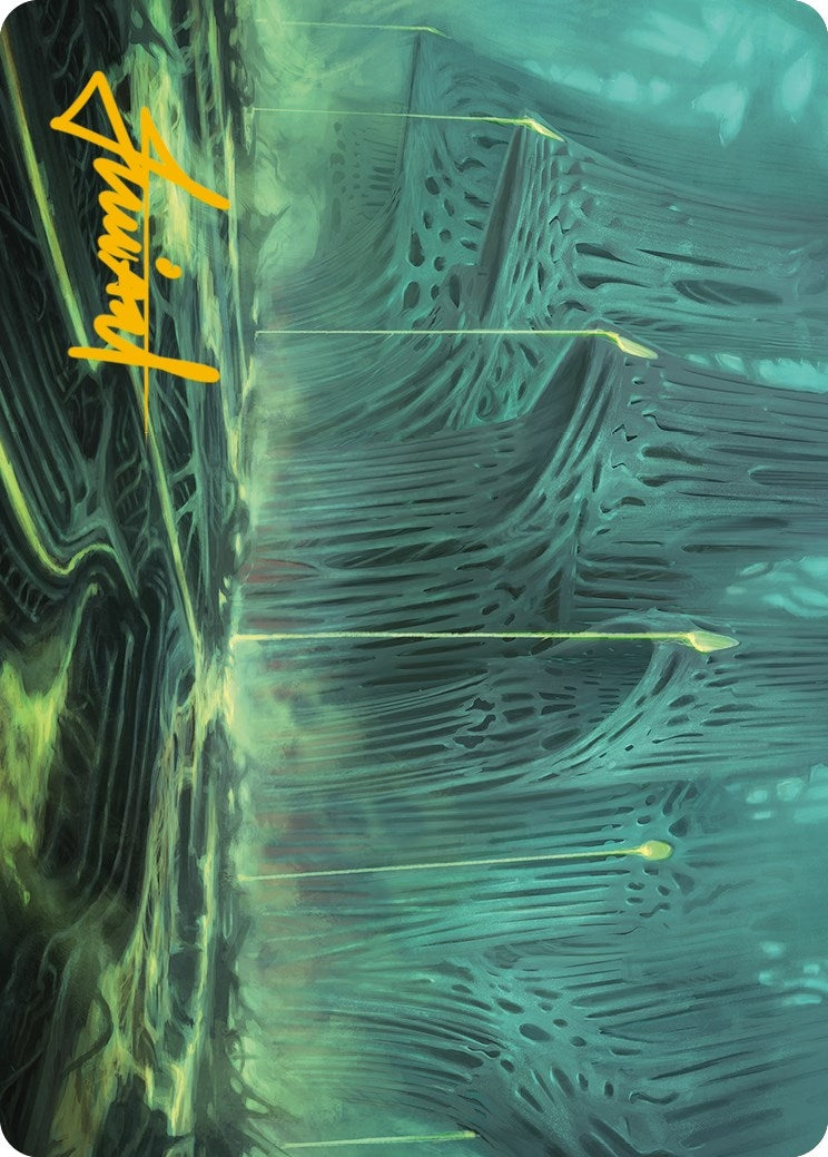 Image for Swamp Art Card (Gold-Stamped Signature) (63) [Phyrexia: All Will Be One] - Magic: The Gathering