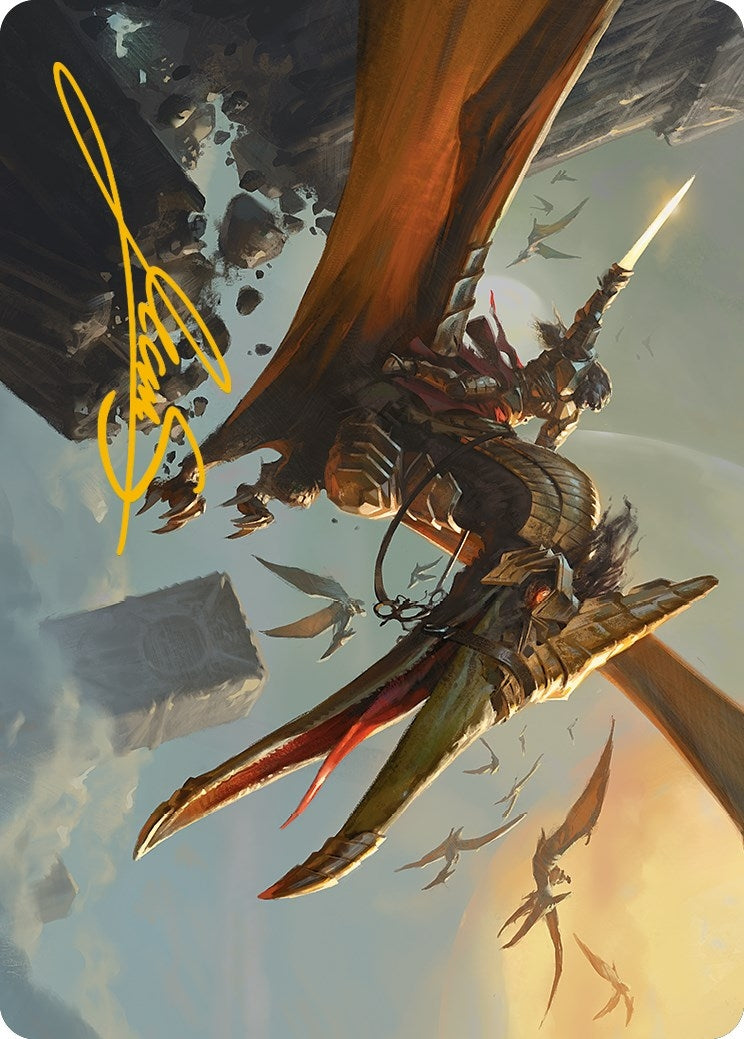 Image for Skyhunter Strike Force Art Card (Gold-Stamped Signature) (9) [Phyrexia: All Will Be One] - Magic: The Gathering