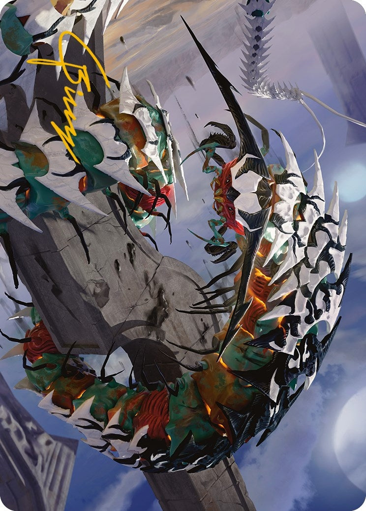 Image for Atraxa's Skitterfang Art Card (Gold-Stamped Signature) (55) [Phyrexia: All Will Be One] - Magic: The Gathering