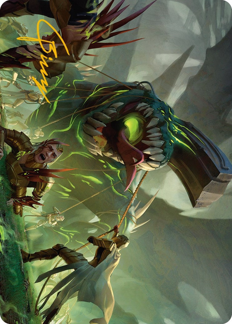 Image for Noxious Assault Art Card (Gold-Stamped Signature) (41) [Phyrexia: All Will Be One] - Magic: The Gathering