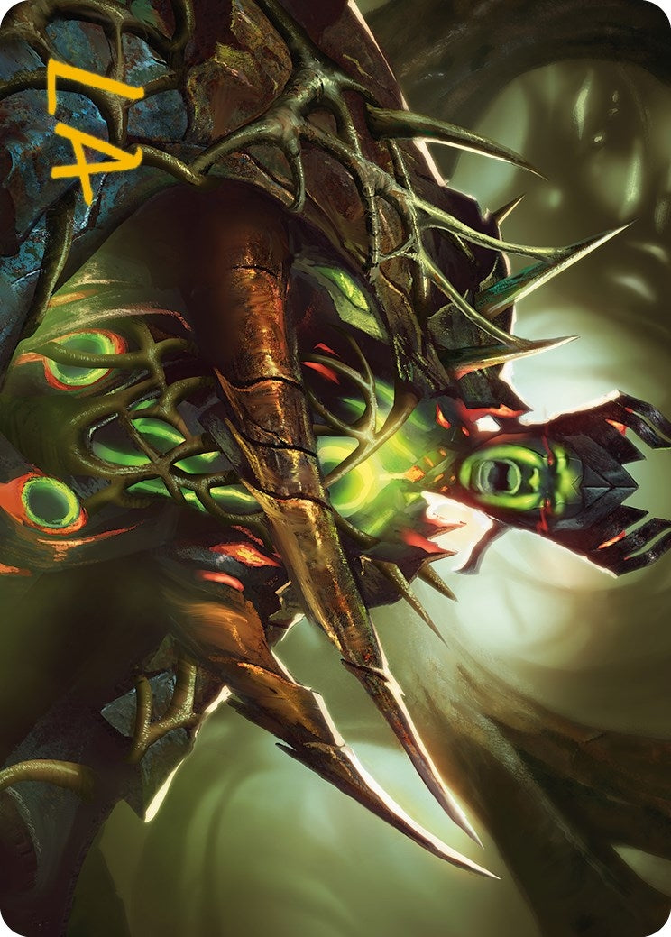 Image for Maze's Mantle Art Card (Gold-Stamped Signature) (40) [Phyrexia: All Will Be One] - Magic: The Gathering