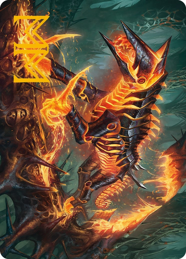 Image for Kuldotha Cackler Art Card (Gold-Stamped Signature) (32) [Phyrexia: All Will Be One] - Magic: The Gathering