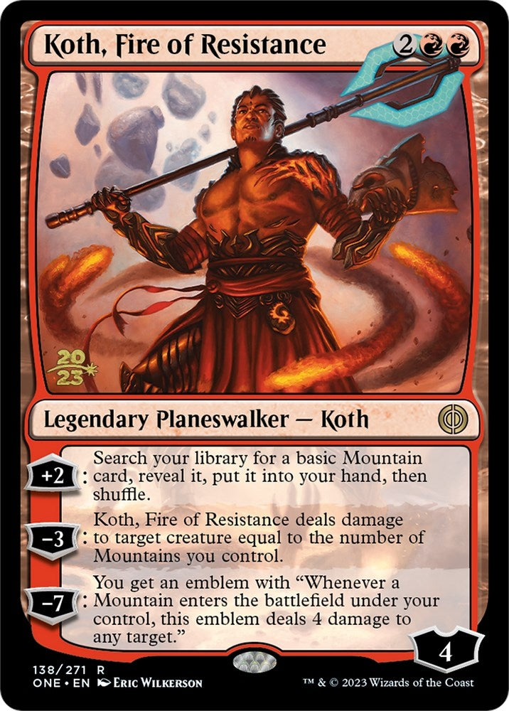 Image for Koth, Fire of Resistance (138) [Prerelease Cards] - Magic: The Gathering
