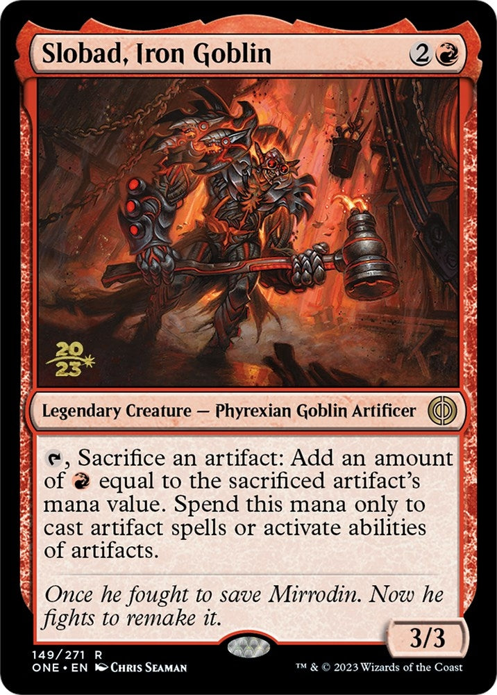 Image for Slobad, Iron Goblin (149) [Prerelease Cards] - Magic: The Gathering