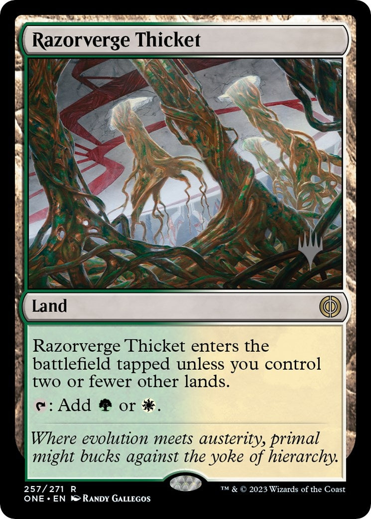 Image for Razorverge Thicket (257) [Phyrexia: All Will Be One] - Magic: The Gathering