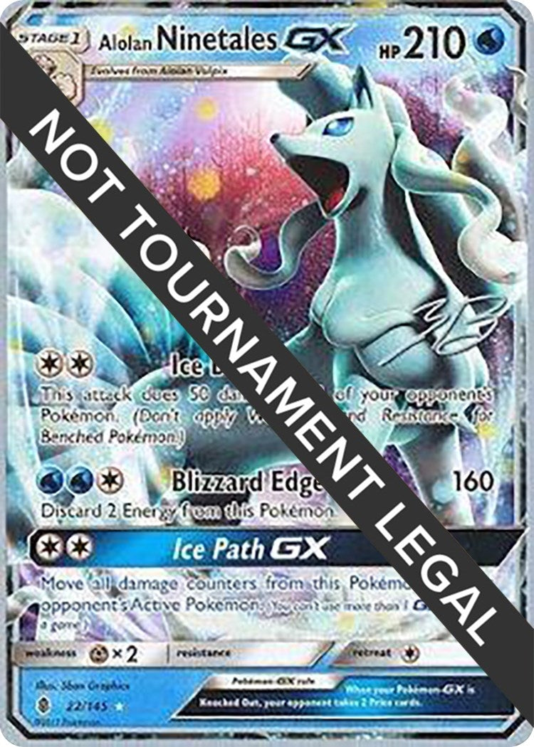 Image for Alolan Ninetales GX - 2017 (Zachary Bokhari) (22/145) [World Championship Decks] - Pokemon