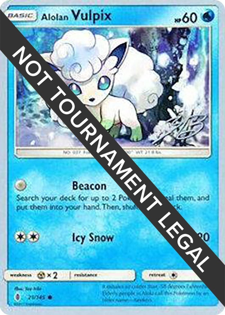Image for Alolan Vulpix - 2017 (Zachary Bokhari) (21/145) [World Championship Decks] - Pokemon