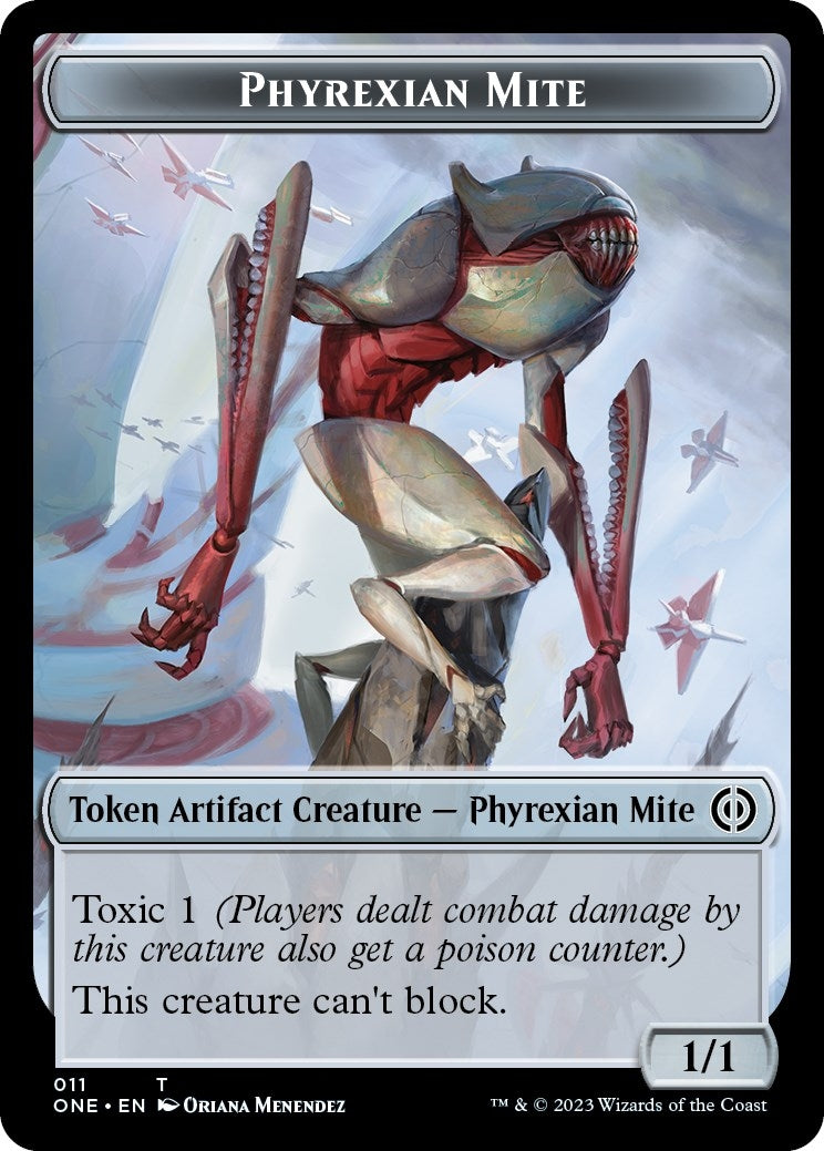 Image for Phyrexian Mite (011) // Cat Double-sided Token (11 // 1) [Phyrexia: All Will Be One] - Magic: The Gathering