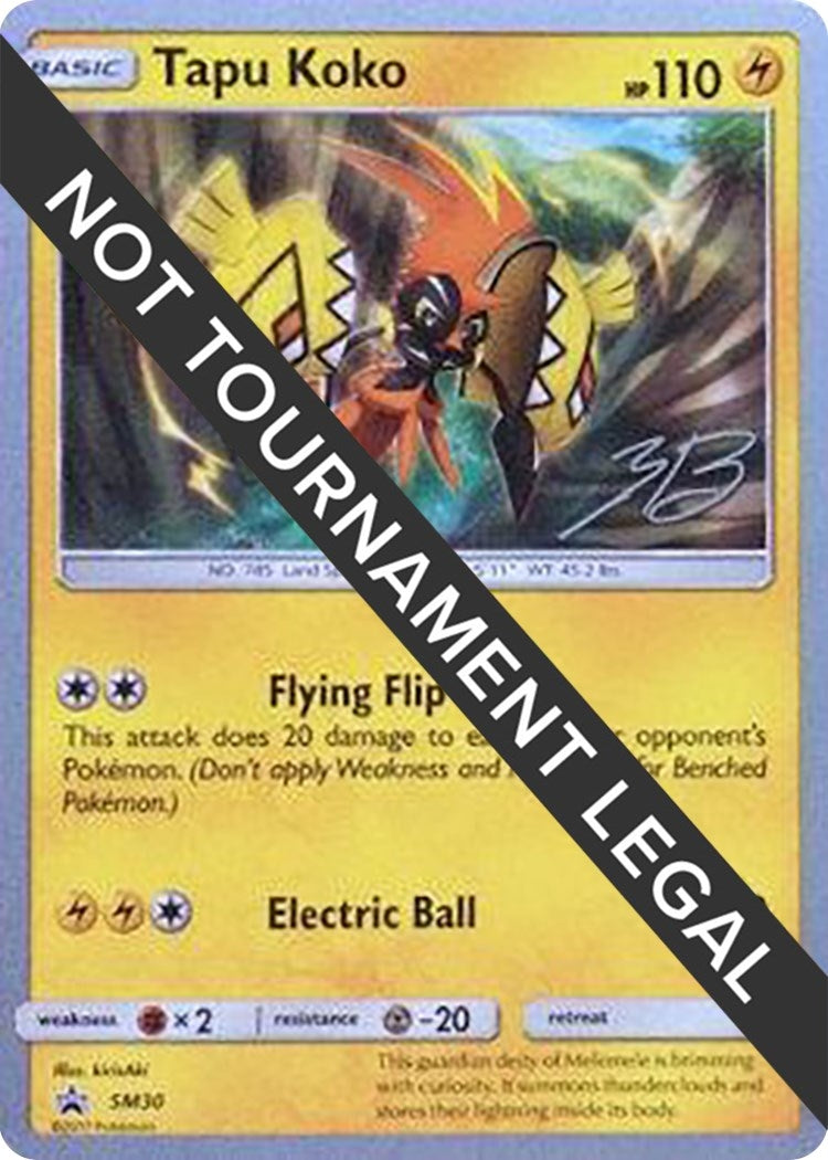 Image for Tapu Koko - 2017 (Zachary Bokhari) (SM30) [World Championship Decks] - Pokemon