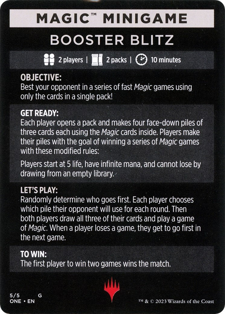 Image for Magic Minigame: Booster Blitz (5) [Phyrexia: All Will Be One] - Magic: The Gathering