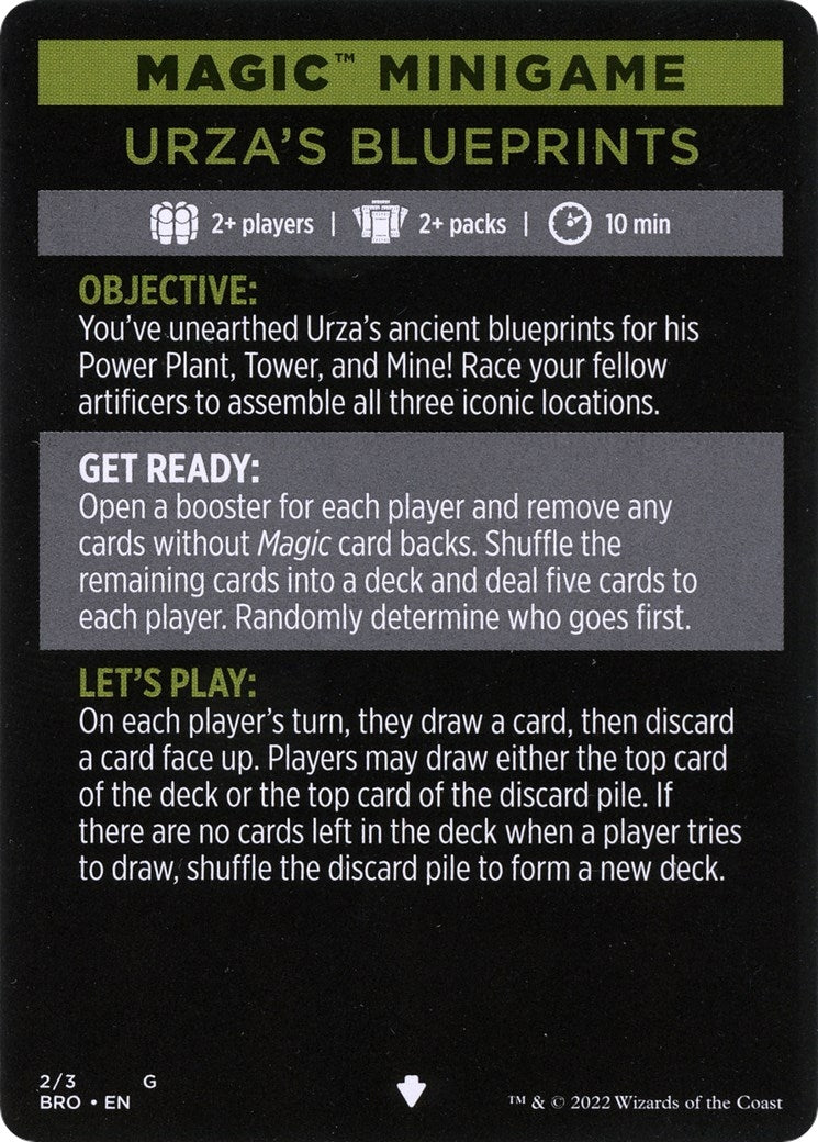 Image for Magic Minigame: Urza's Blueprints (2) [The Brothers' War] - Magic: The Gathering