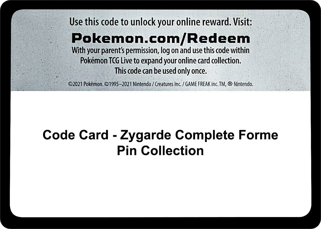 Image for Code Card - Zygarde Complete Forme Pin Collection [SM Base Set] - Pokemon