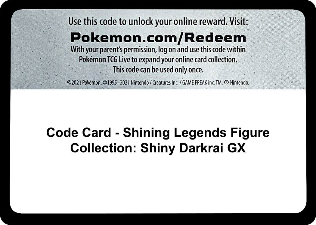 Image for Code Card - Shining Legends Figure Collection: Shiny Darkrai GX [Shining Legends] - Pokemon
