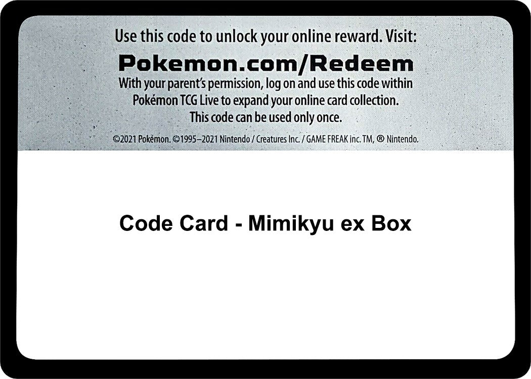 Image for Code Card - Mimikyu ex Box [Miscellaneous Cards & Products] - Pokemon