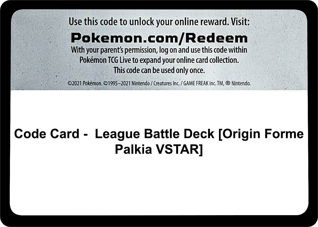 Image for Code Card - League Battle Deck [Origin Forme Palkia VSTAR] [Miscellaneous Cards & Products] - Pokemon