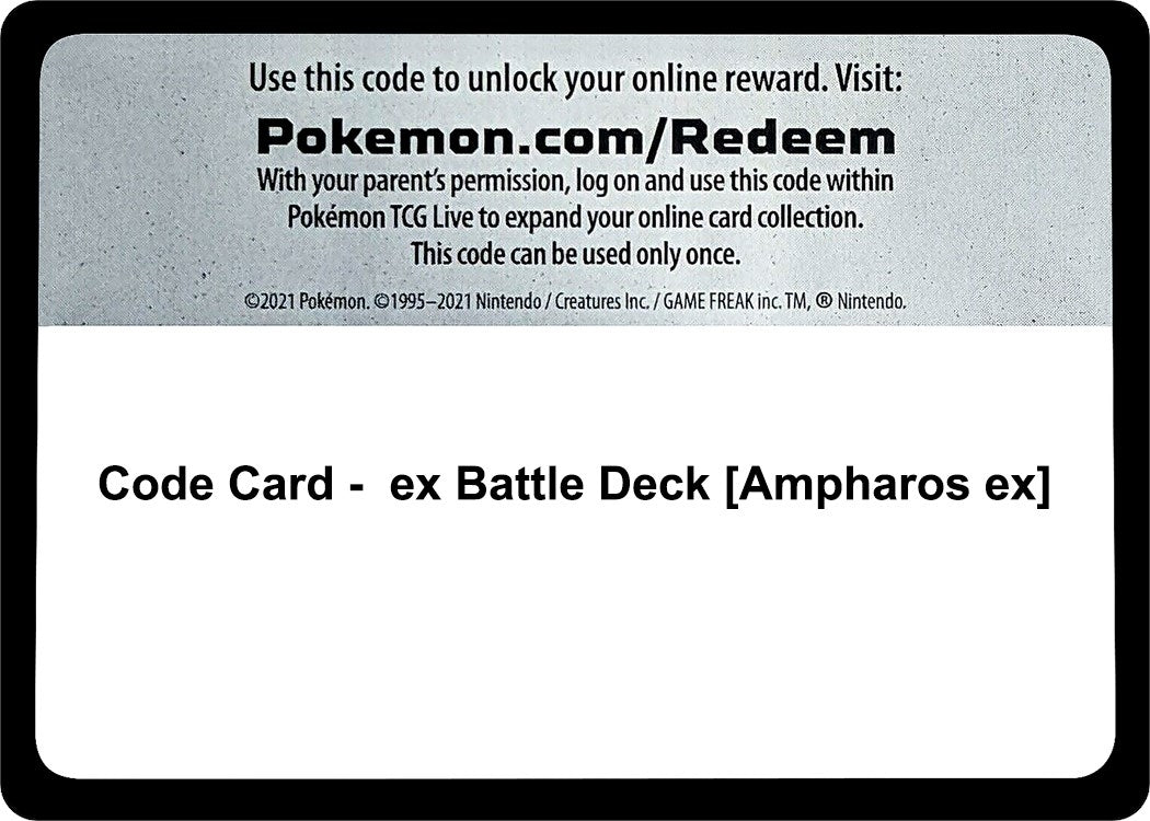 Image for Code Card - ex Battle Deck [Ampharos ex] [Miscellaneous Cards & Products] - Pokemon