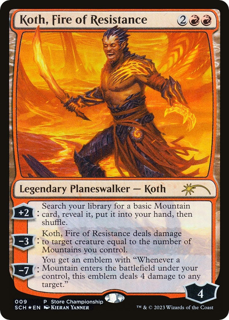 Image for Koth, Fire of Resistance (9) [Game Day & Store Championship Promos] - Magic: The Gathering
