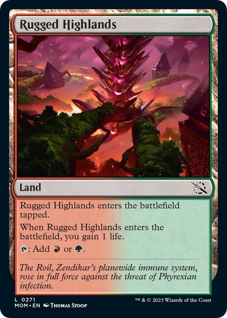 Image for Rugged Highlands (271) [March of the Machine] - Magic: The Gathering