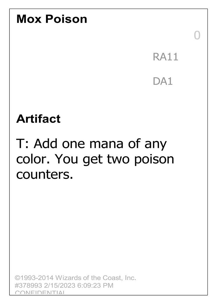 Image for Mox Poison [Un-Known Event Playtest Cards] - Magic: The Gathering
