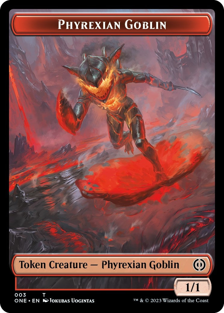 Image for Phyrexian Goblin // Phyrexian Golem Double-Sided Token (3 // 10) [Phyrexia: All Will Be One] - Magic: The Gathering