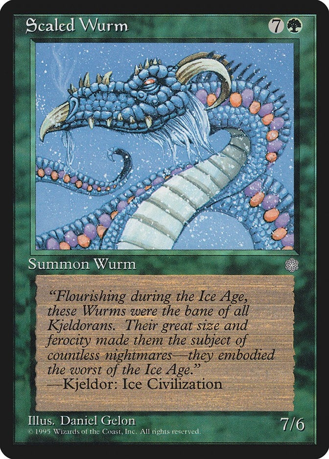 Image for Scaled Wurm [Ice Age] - Magic: The Gathering