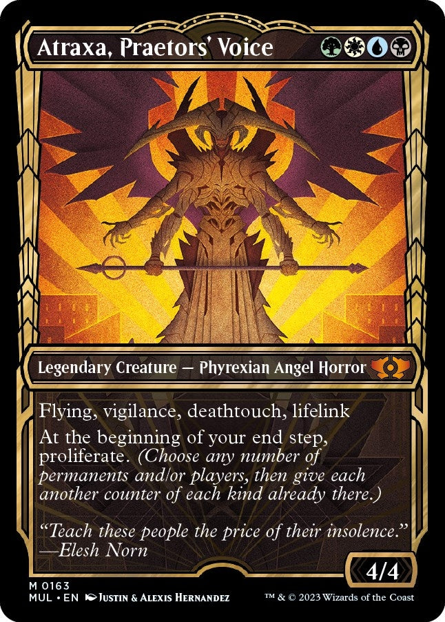 Image for Atraxa, Praetors' Voice (Halo Foil) (163) [March of the Machine: Multiverse Legends] - Magic: The Gathering