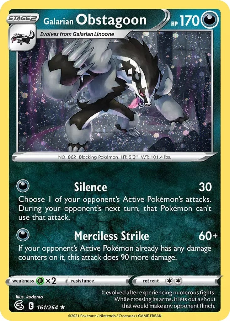 Image for Galarian Obstagoon (Cosmos Holo) (161/264) [Miscellaneous Cards & Products] - Pokemon