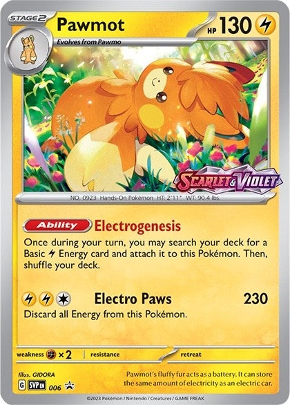 Image for Pawmot - 006 (Prerelease) (006) [SV: Scarlet & Violet Promo Cards] - Pokemon