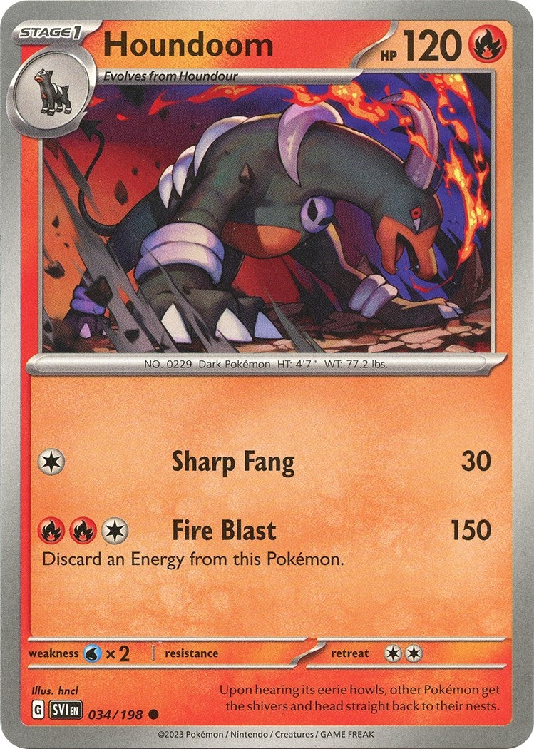 Image for Houndoom (034/198) [SV01: Scarlet & Violet Base Set] - Pokemon