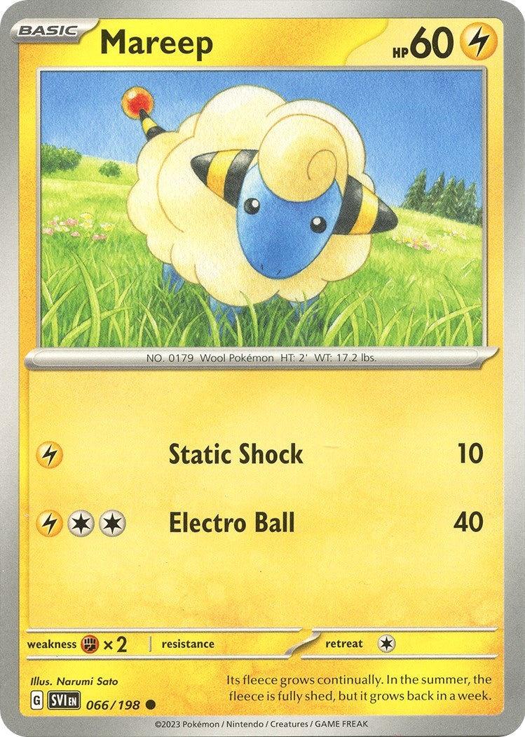 Image for Mareep (066/198) [SV01: Scarlet & Violet Base Set] - Pokemon