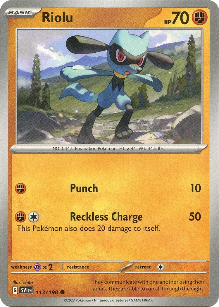 Image for Riolu (113/198) [SV01: Scarlet & Violet Base Set] - Pokemon