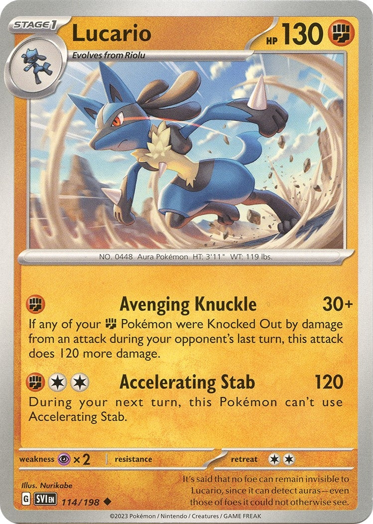Image for Lucario (114/198) [SV01: Scarlet & Violet Base Set] - Pokemon
