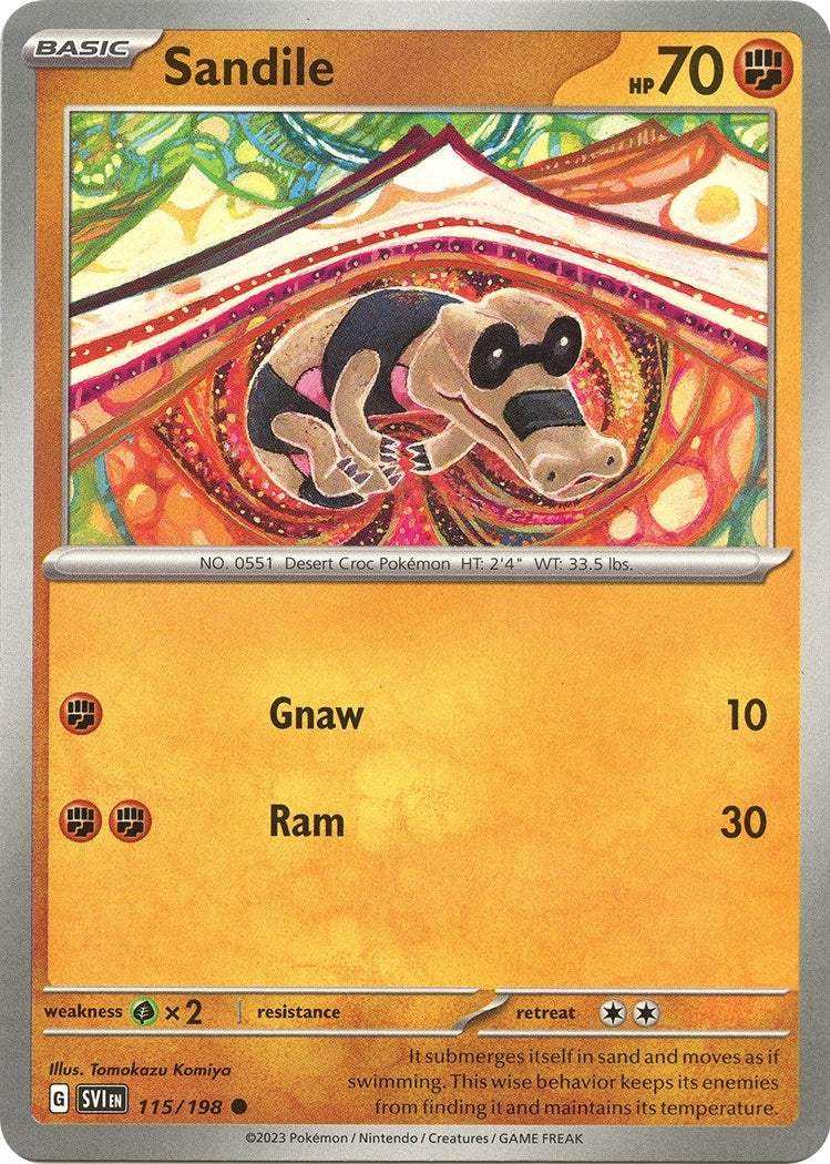 Image for Sandile (115/198) [SV01: Scarlet & Violet Base Set] - Pokemon