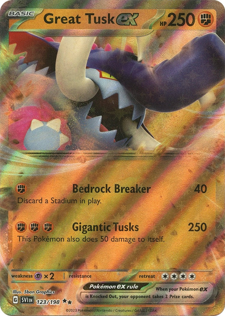 Image for Great Tusk ex (123/198) [SV01: Scarlet & Violet Base Set] - Pokemon