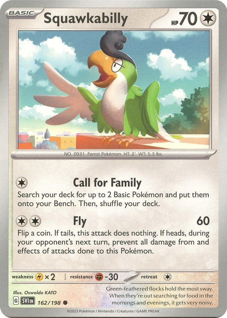 Image for Squawkabilly (162/198) [SV01: Scarlet & Violet Base Set] - Pokemon