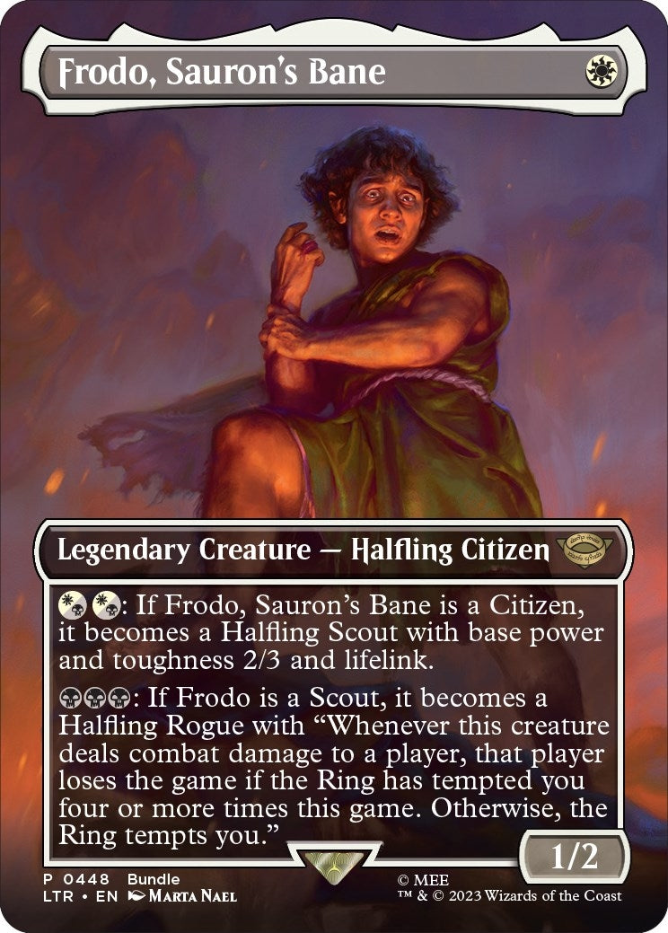Image for Frodo, Sauron's Bane (Borderless) (LTR Bundle) (448) [Unique and Miscellaneous Promos] - Magic: The Gathering