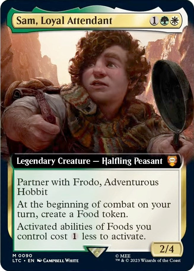 Image for Sam, Loyal Attendant (Extended Art) (90) [The Lord of the Rings: Tales of Middle-earth] - Magic: The Gathering