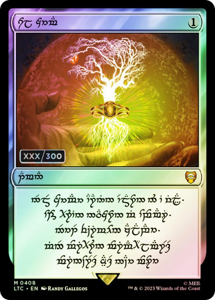 Sol Ring - Elven (0408) (Serial Numbered) (408) [Commander: The Lord of the Rings: Tales of Middle-earth]