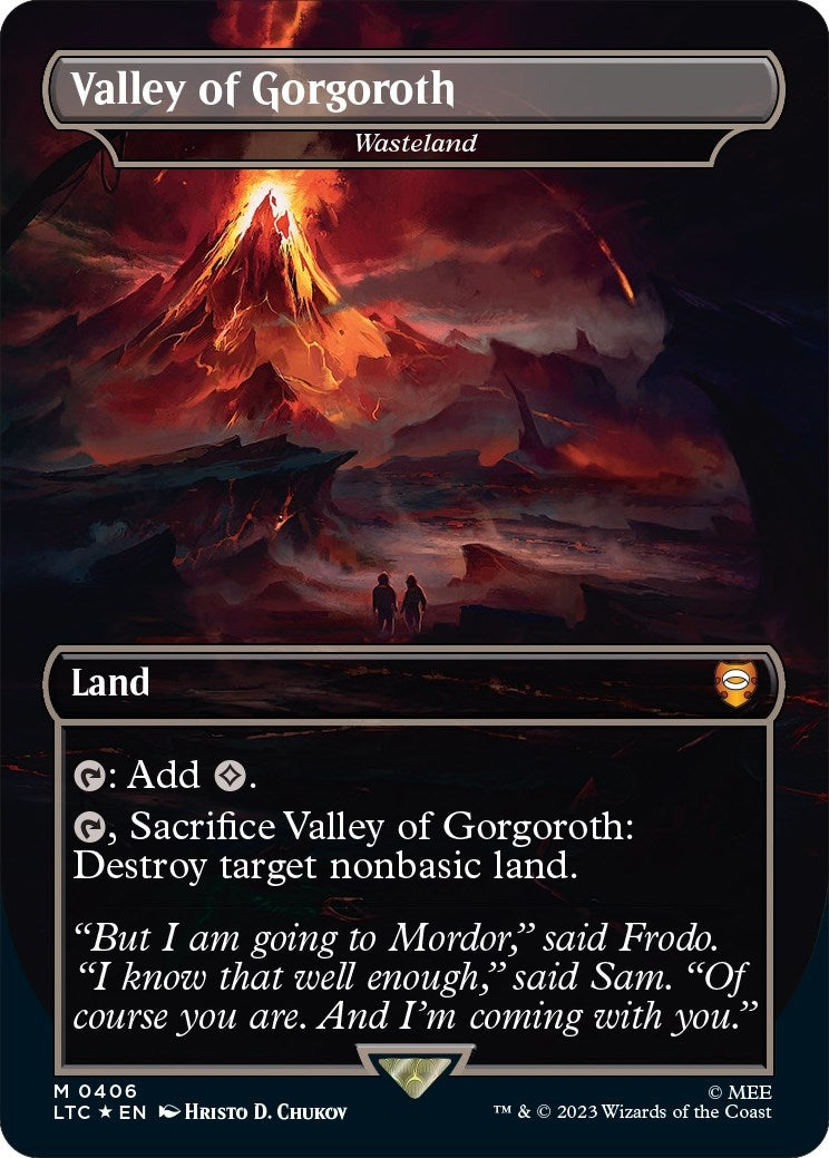 Valley of Gorgoroth - Wasteland (Surge Foil) (406) [Commander: The Lord of the Rings: Tales of Middle-earth]