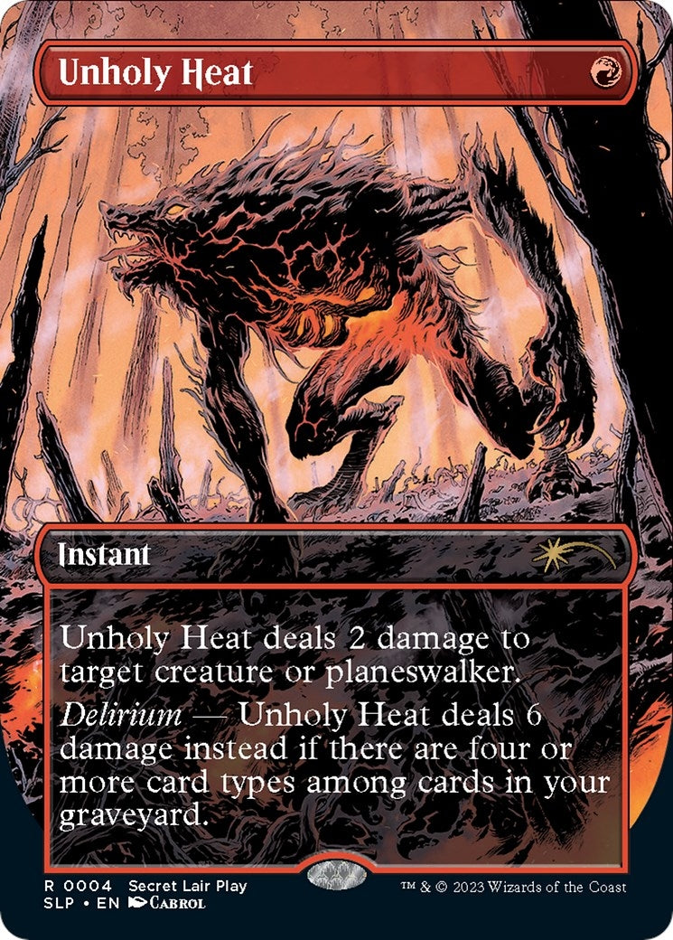 Image for Unholy Heat (4) [Secret Lair Showdown] - Magic: The Gathering